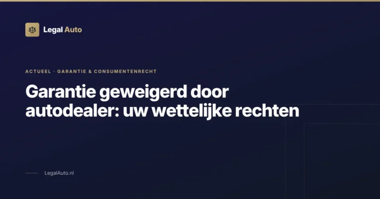 Garantie geweigerd door autodealer uw wettelijke rechten