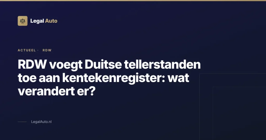 RDW voegt Duitse tellerstanden toe aan kentekenregister wat verandert er