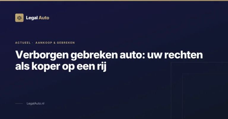 Verborgen gebreken auto uw rechten als koper op een rij